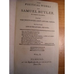 The poetical works of Samuel Butler vol. 2 1784