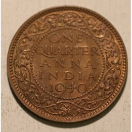 Indie brytyjskie One Quarter Anna 1940