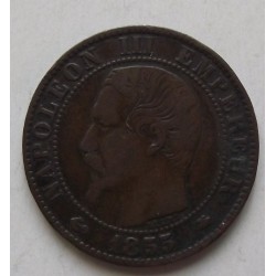 Francja 5 cent 1855. Panujący Napolen III