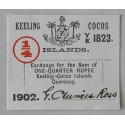 Wyspy Kokosowe 1/4 rupii 1902