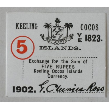 Wyspy Kokosowe 5 rupii 1902