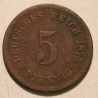 5 pfennig 1875 J
