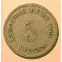 5 pfennig 1901 J