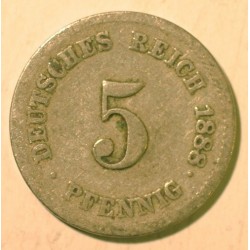 5 pfennig 1888 F. Miedzionikiel. Mennica Stuttgart