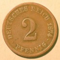 2 pfennig 1874 F