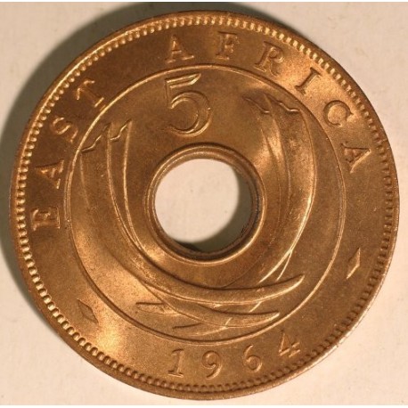 Afryka Wschodnia 5 cent 1964. Kolonia brytyjska