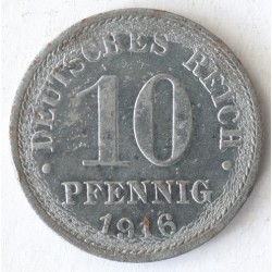 10 pfennig 1916 F
