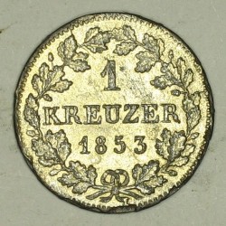 1 kreuzer 1853 Bayern Bawaria