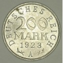 200 mark 1923 A Republika Weimarska