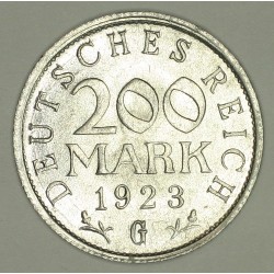 200 mark 1923 G Republika Weimarska