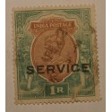 Indie brytyjskie 1911 Król Jerzy V  1R nadruk SERVICE