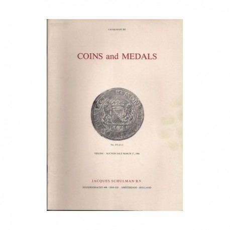 katalog Coins and Medals Jacques Schulman B.V.