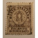 Włochy 10 cent 1930 Recapito Autorizzato