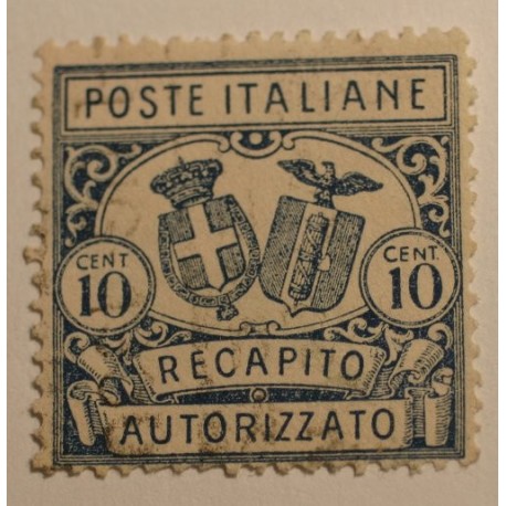 Włochy 10 cent 1928 Herb