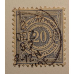 Wirtembergia 20 pfennig 1875