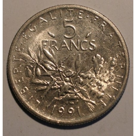 Francja 5 franków 1991