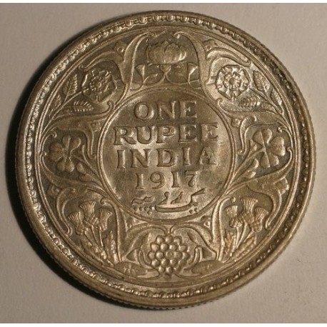 Indie brytyjskie 1 rupia 1917