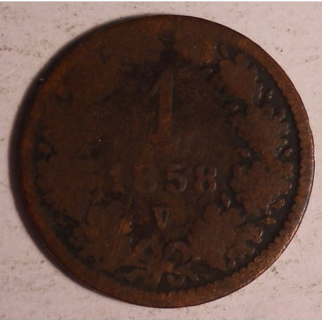 1 krajcar 1858 V